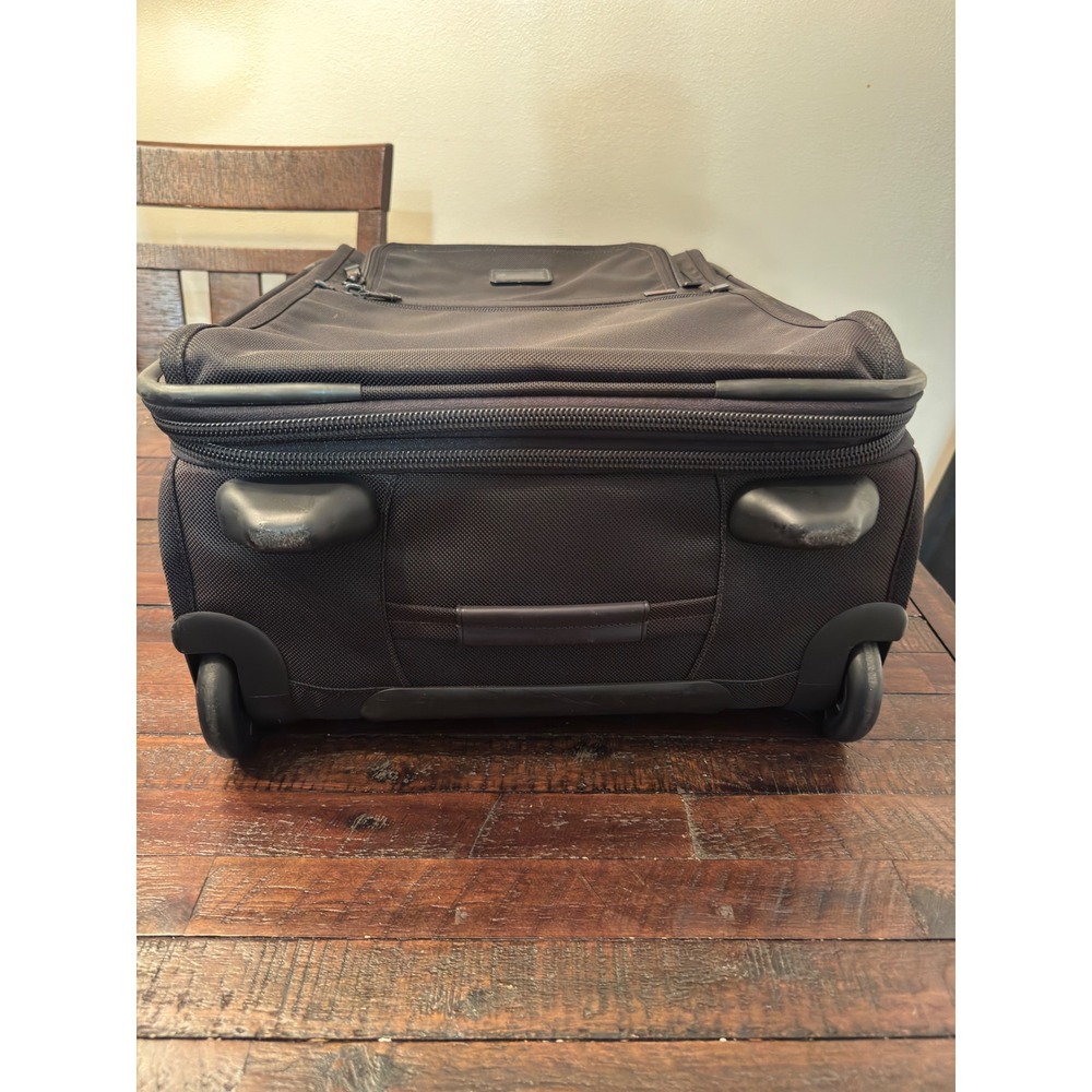 Tumi Alpha Black Ballistic Nylon 2-Wheeled Rolling Carry-On Suitcase Luggage - Picture 8 of 9